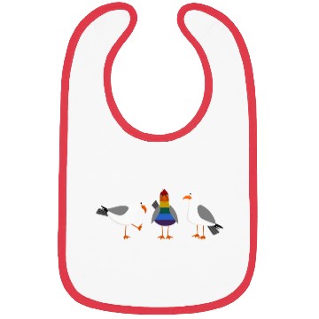 Discover Seagull LGBT Gay Lesbian Rainbow Flagge Bibs