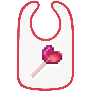 Discover Pixel Art Sprite Cute Heart Lollipop Bibs