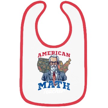 Discover 4th Of July Math Teacher American Math Teacher Bibs