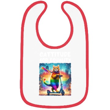 Discover Gay pride. Cattitude for equality Bibs