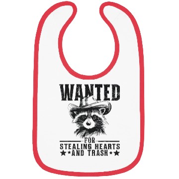 Discover Funny Raccoon Hat Cowboy Trash Western Bibs