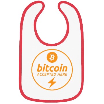 Discover Bitcoin Accepted Here via Lightning Promo Bibs