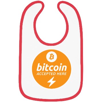 Discover Bitcoin Accepted Here via Lightning Promo Bibs