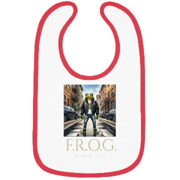 Discover Urban Frog in black leather jacket Bibs