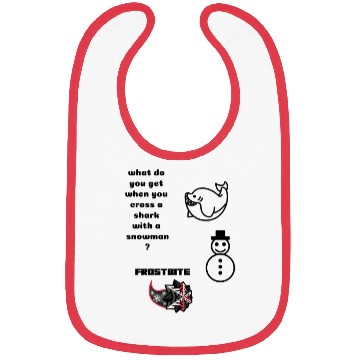Discover snowman/shark cross Bibs