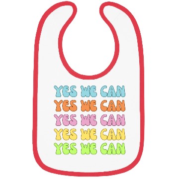 Discover Retro YES WE Can Obama Protest Affirmation Bibs