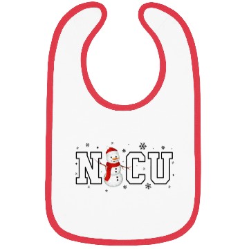 Discover NICU Christmas Snowman Nurse Bibs