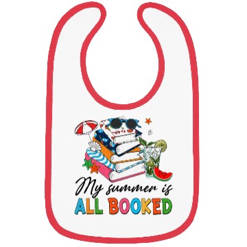 Discover My Summer Is All Booked Reading Bibs