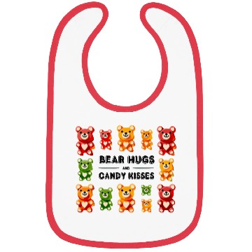 Discover Bear Hugs and Candy Kisses Gummy Bears Bibs