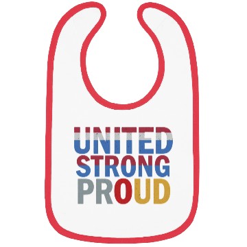 Discover Patriotic United Color Block Design Bibs