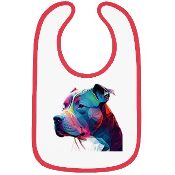 Discover Blue Nose Pitbull Neon Face Origami Bibs