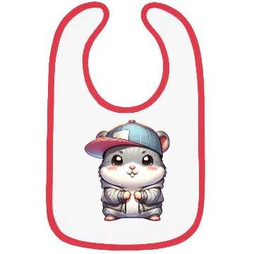 Discover Light Gray Hip Hop Hamster Bibs