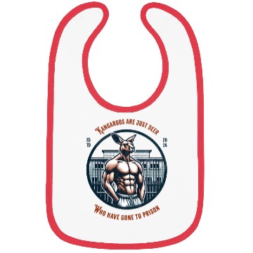 Discover Kangaroo in prison funny Bibs australia design