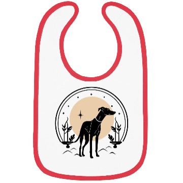 Discover Greyhound Tarot Card Greyhound Celestial Dog Bibs