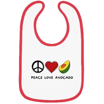 Discover Peace Love Avocado Avocado Lover Food Lover Bibs