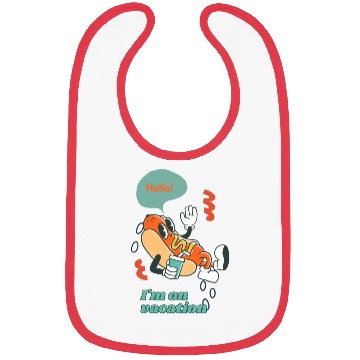Discover Cute funny joyful Relaxed Vacation Hot Dog Bibs