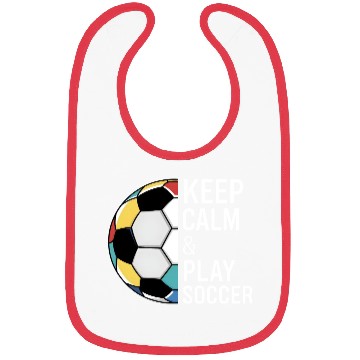 Discover Keep Calm and Play Soccer Bibs