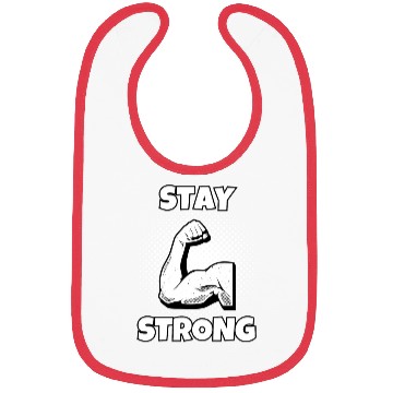 Discover Stay Strong Motivational Muscle Design Bibs