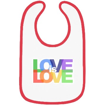 Discover love is love lgbt rainbow colored Bibs