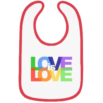 Discover love is love rainbow colored letters Bibs