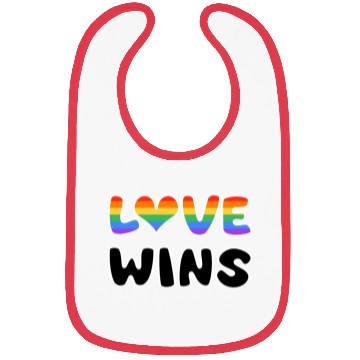 Discover LOVE WINS rainbow colored Bibs