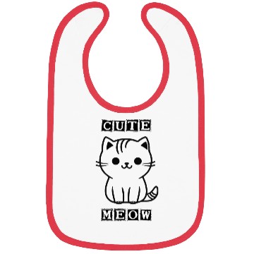 Discover cute meow Bibs