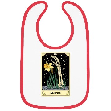 Discover March Gothic Tarot Card - Daffodil Flower & Skelet Bibs