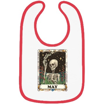 Discover May Gothic Tarot Card - Lily of the Valley & Skele Bibs