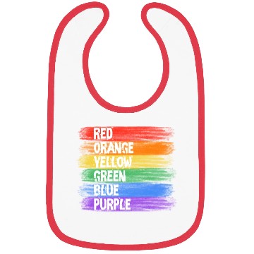 Discover red orange yellow green blue purple colored brush Bibs