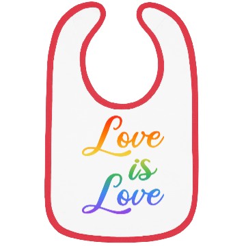Discover love is love rainbow colored letters Bibs