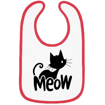 Discover Charming Meow Cat Print Bibs