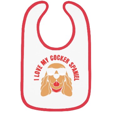 Discover Dog Dad Pet Lover Cocker Spaniel Dog With Glasses Bibs