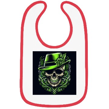 Discover green skeleton in neonic style Bibs