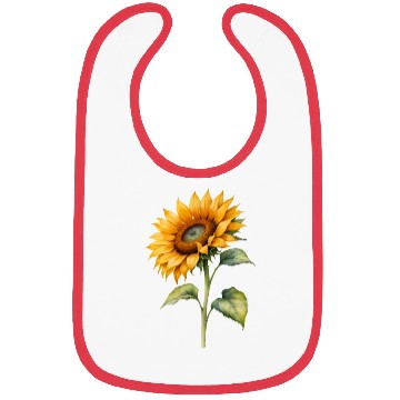 Discover Sunflower watercolor for Nature Lovers Bibs