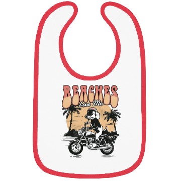 Discover Beaches Love Me And Motorcycle Bibs