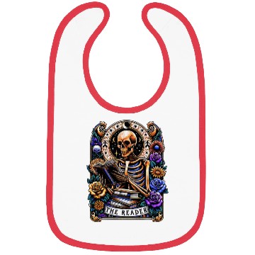 Discover The Reader Tarot Card Halloween Reading Skeleton Bibs