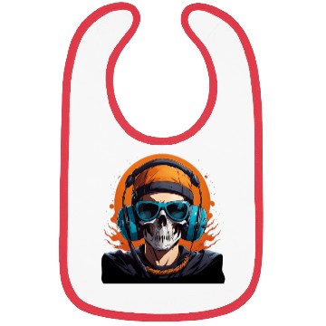 Discover Skull head singing Bibs