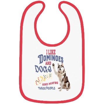Discover I Like Dominoes and Dogs Bibs