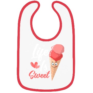 Discover Life Is Sweet Cone Scoop Ice Cream Bibs