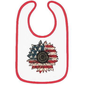 Discover Sunflower Flag Bibs