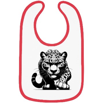Discover Elegant Wild Leopard On The Hunt Bibs