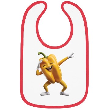 Discover Yellow Bell Pepper Dabbing Realistic Bibs