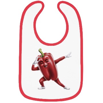 Discover Red Bell Pepper Dabbing Realistic Bibs