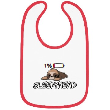 Discover Sleepyhead funny meme sloth Bibs