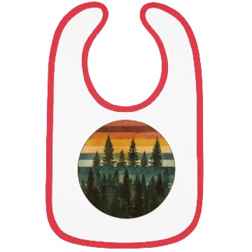 Discover Sunset Forest Nature Outdoors Retro 80s Vibe 6 Bibs
