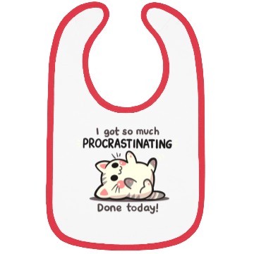 Discover Procrastinating Cat Bibs