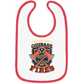 Discover Firefighter Grandpa Fighting Fires Bibs
