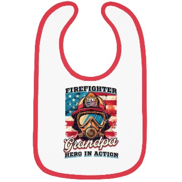 Discover Firefighter Grandpa Hero In Action Bibs
