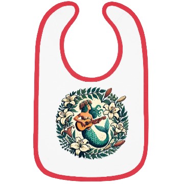 Discover Guitar Mermaid Bibs