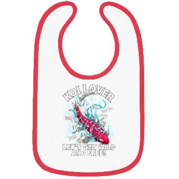 Discover Red Koi elegant animal Bibs
